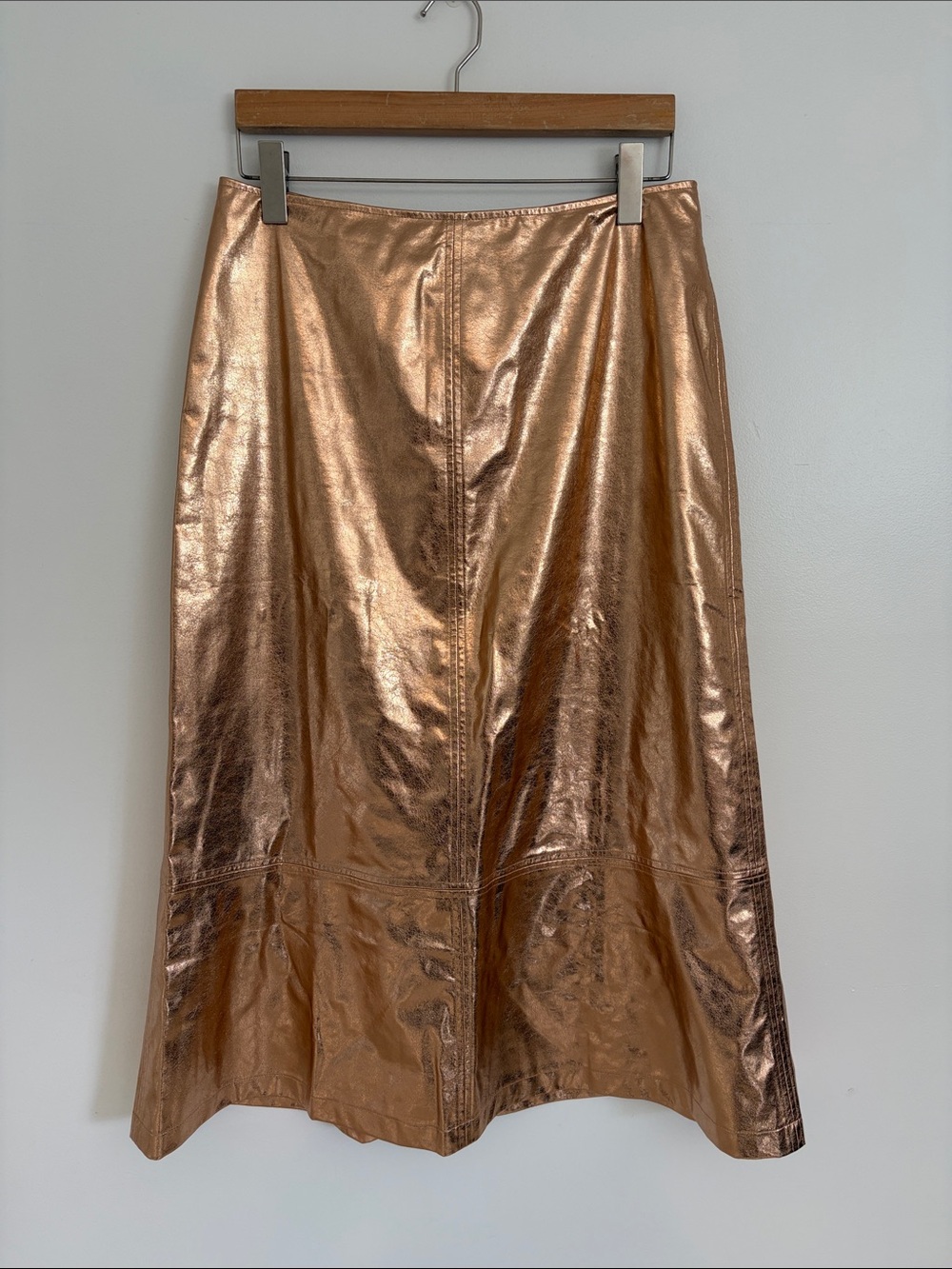 Tuckernuck Metallic Copper A-Line Skirt